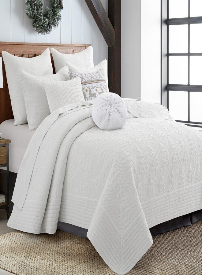 ليفتيكس هوم ليف تكس هوم - لحاف شجرة عيد الميلاد - طقم غطاء وسادة أوروبي من قطعتين - ندفة ثلجية - رمادي وأبيض - لحاف (26 × 26 بوصة)، بدون حشوة - قابل للاستخدام على الوجهين - قطن - Image 5