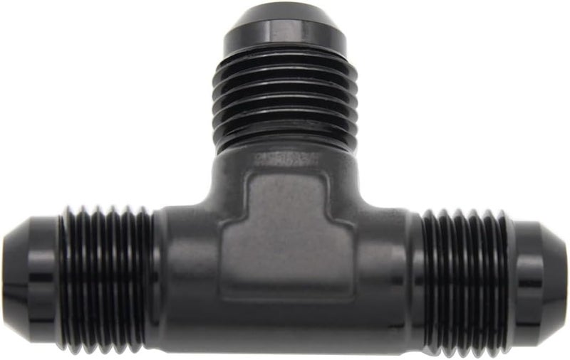 KRD PERFORMANCE Aluminum 6AN Male Flare Tee Block Fuel Fitting T Union Adapter - Black - Image 3