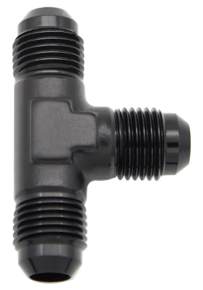 KRD PERFORMANCE Aluminum 6AN Male Flare Tee Block Fuel Fitting T Union Adapter - Black - Image 4