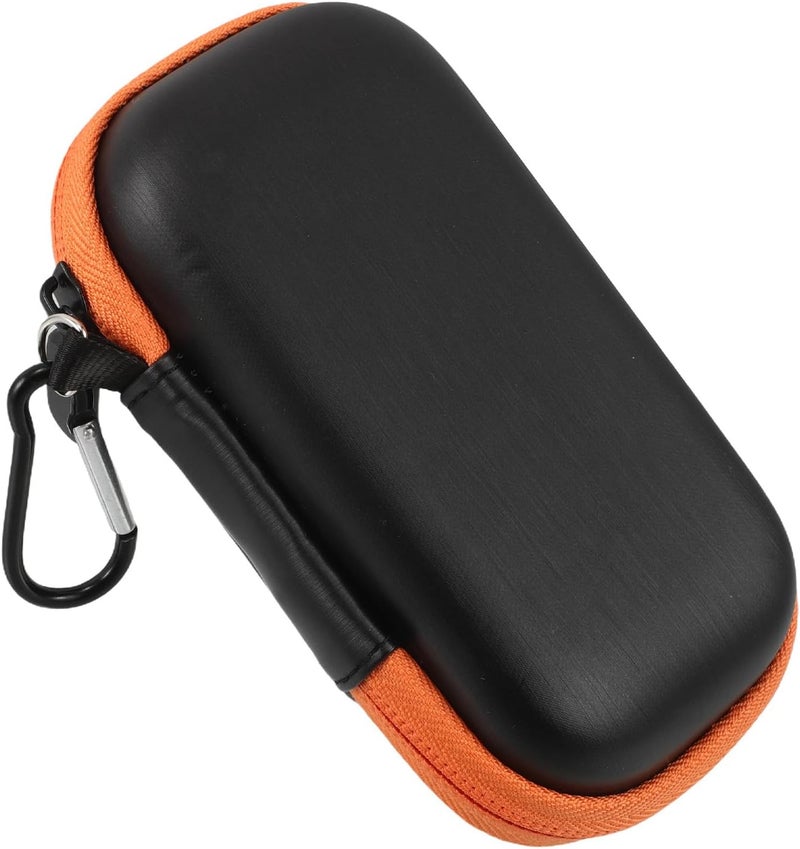 Uonlytech SSD External Hard Drive Case with Eva Hard Shell, Small Portable Storage Bag for Data Cable Organizer, Protective Travel Carrying Case for USB and External Drives, Orange Zipper - Image 1