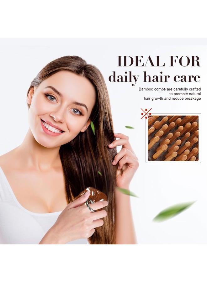 Wooden Comb - Natural Bamboo Comb for Hair Growth Ideal for Healthy Scalp & Hair Care Routine - Image 3