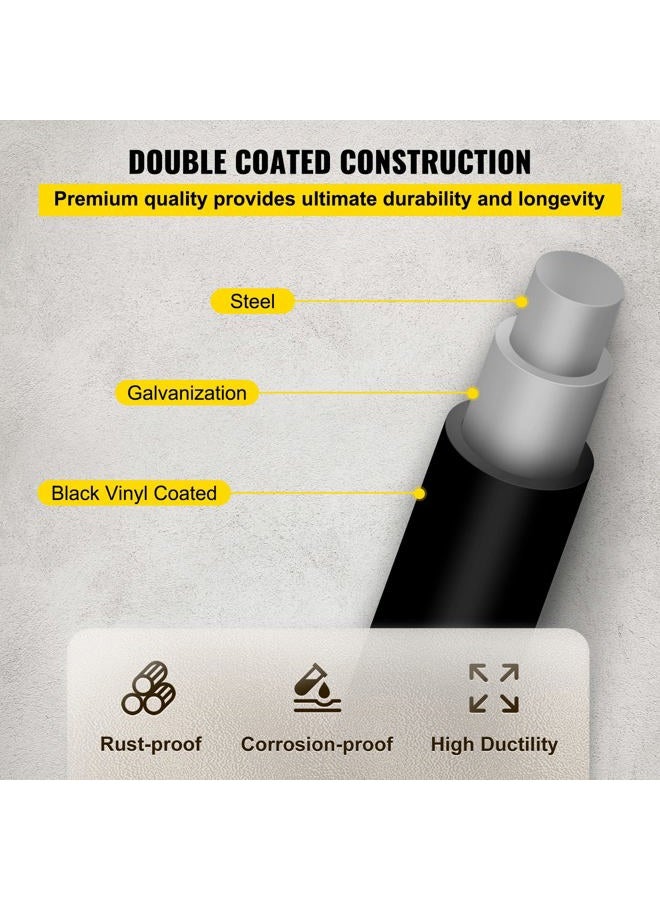 VEVOR Hardware Cloth, 24" x 100' & 1"x1" Mesh Size, Galvanized Steel Vinyl Coated 16 Gauge Chicken Wire Fencing w/A Cutting Plier & A Pair of Fabric Gloves, for Garden Fencing & Pet Enclosures, Black - Image 3