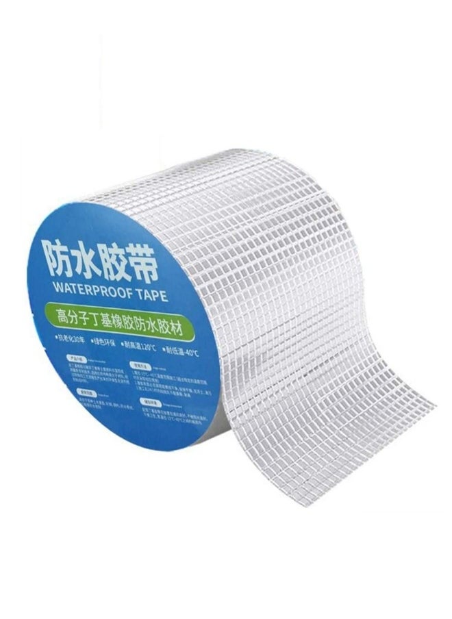 Generic Aluminum Foil Butyl Tape Professional Super Waterproof Sealing Self Adhesive Adhesive Tape Kitchen and Bathroom House Roof Mending Materials for Pipes Patch Holes (1 Roll)  - Image 1