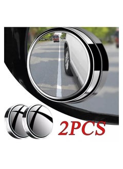 We Happy 2 Pcs Car Suction Cup Auxiliary Rearview Mirror 360 Degree Rotating Wide-angle Round Frame Mirror  - Image 4