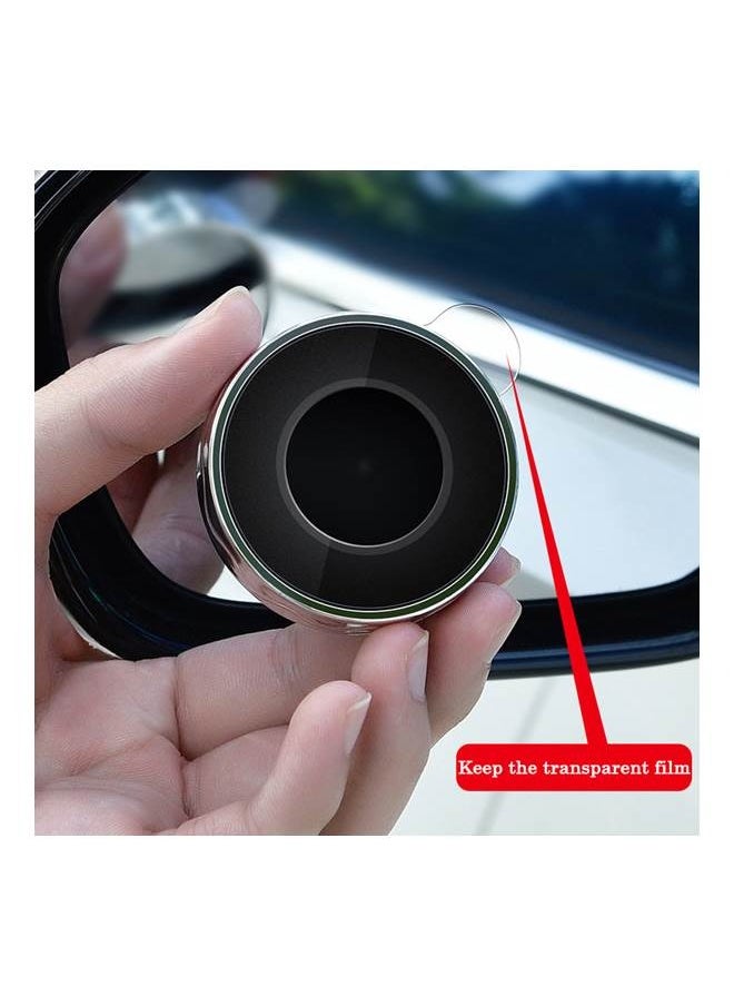 We Happy - 2 Pcs Car Suction Cup Auxiliary Rearview Mirror 360 Degree Rotating Wide-angle Round Frame Mirror - Image 1