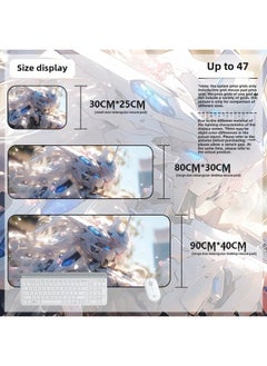 Mouse Pad Oversized Gundam Computer Keyboard Pad Cartoon Game Mouse Pad Boys E-sports Computer Thickened Desk Pad-Color:900*400*3mm-Pattern:Up To 47