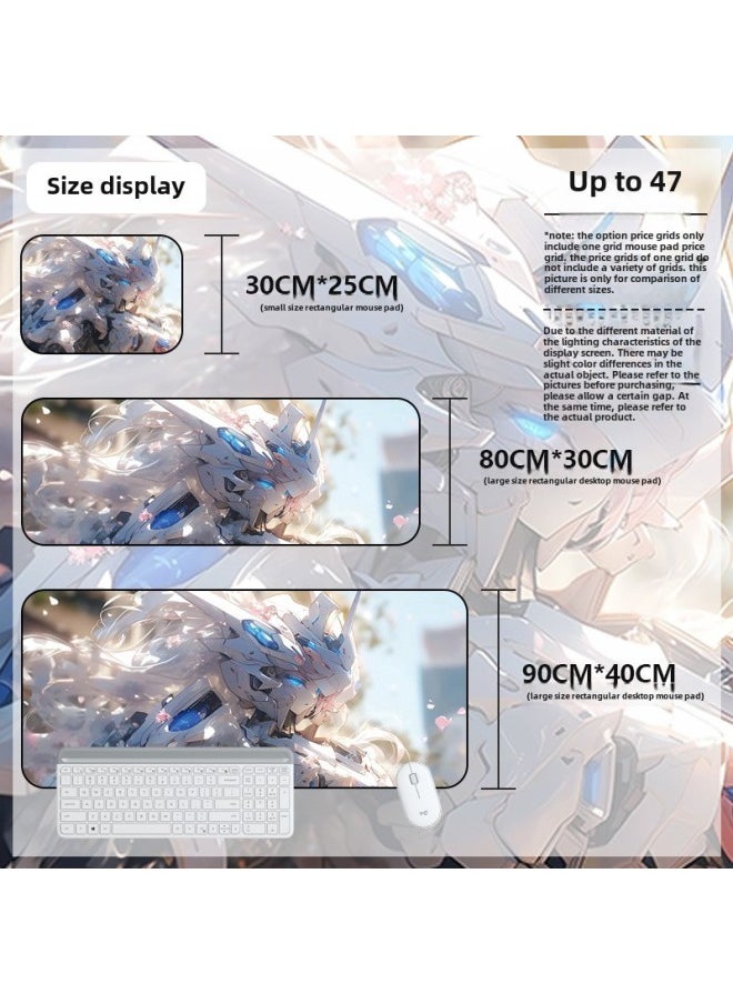 Generic - Mouse Pad Oversized Gundam Computer Keyboard Pad Cartoon Game Mouse Pad Boys E-sports Computer Thickened Desk Pad-Color:900*400*3mm-Pattern:Up To 47 - Image 1