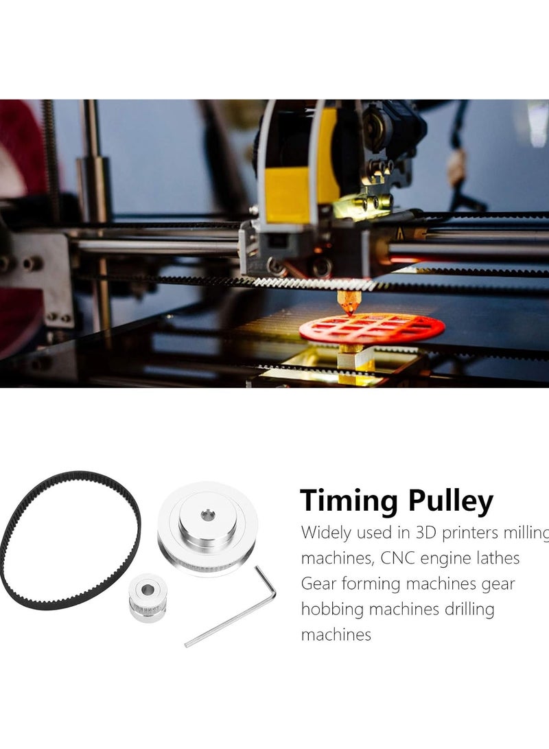 GGOOT 20 Teeth 60 Teeth Synchronous Pulley for 3D Printer, Step Synchronization Wheel Kit for 6mm Timing Belts, Suitable for Milling Machine Drilling Machine  - Image 2