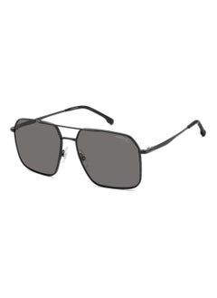 Carrera Men's Polarized Square Shape Metal Sunglasses CARRERA 333/S GREY 52 - Lens Size: 51.6 Mm - Mtt Black  - Image 1