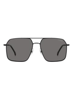 Carrera Men's Polarized Square Shape Metal Sunglasses CARRERA 333/S GREY 52 - Lens Size: 51.6 Mm - Mtt Black  - Image 3