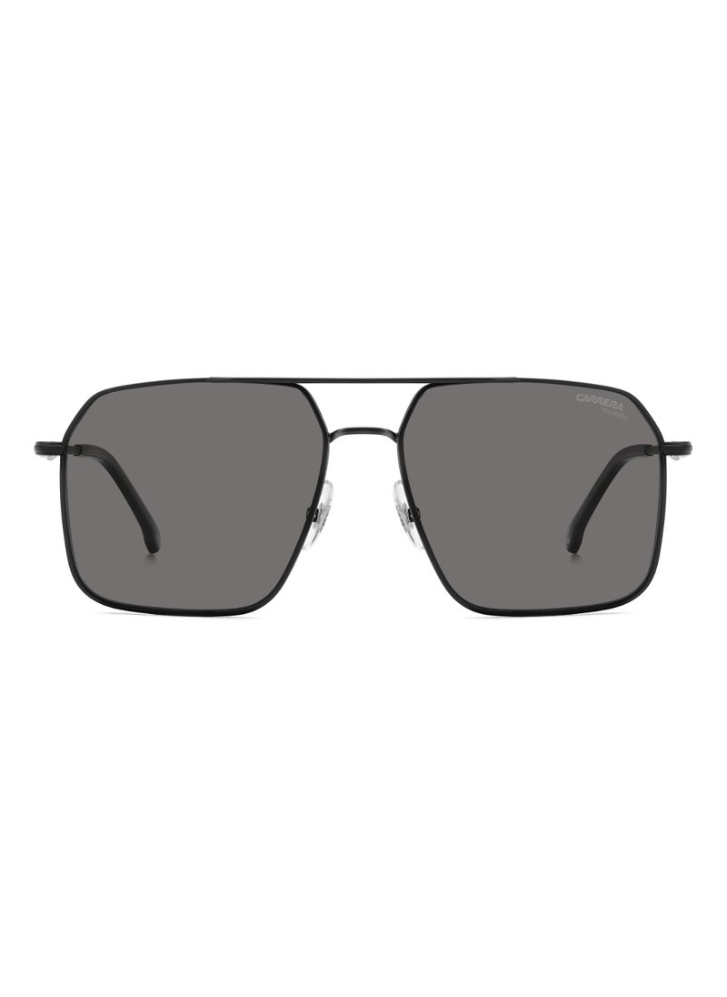 Carrera نظارة شمسية معدنية مستقطبة للرجال على شكل مربع CARRERA 333/S GREY 52 - مقاس العدسة: 51.6 مم - أسود متوسط  - Image 3