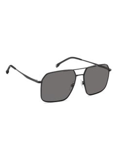 Carrera Men's Polarized Square Shape Metal Sunglasses CARRERA 333/S GREY 52 - Lens Size: 51.6 Mm - Mtt Black  - Image 2