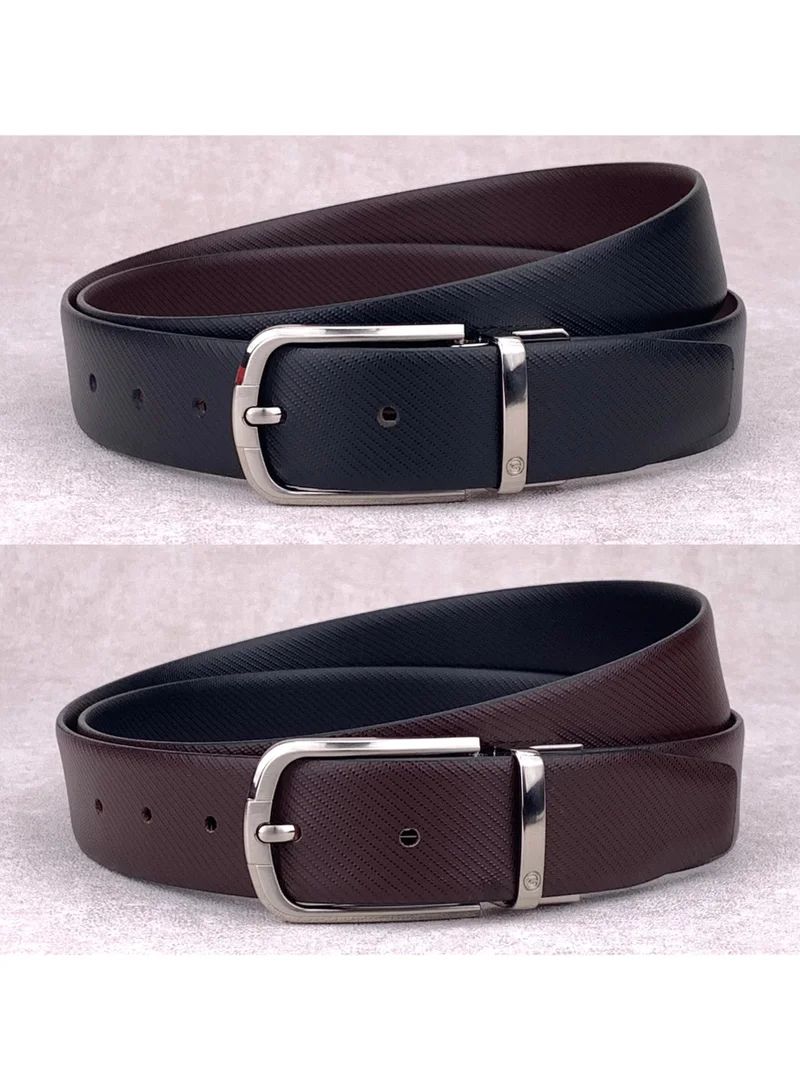 Classic Milano Classic Milano Spanish Genuine Leather Reversible Belt for Men, Premium Formal Leather Belt with Reversible Pin Buckle, Elegant Men's Belt for Business Wear, Office, Wedding and Special Occasions | 2 in 1 Belt (Pack of 1)