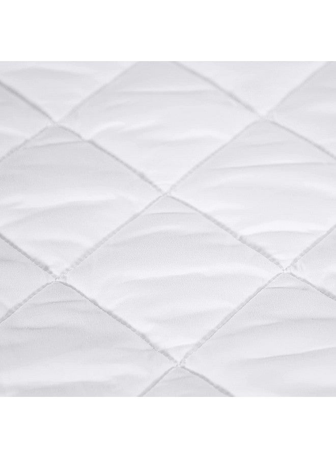 Serta SERTA Power Clean Triple Action Quilted Soft Waterproof Mattress Pad Protector, Moisture Wicking Protection with 15" Deep Pocket, Twin, White  - Image 4
