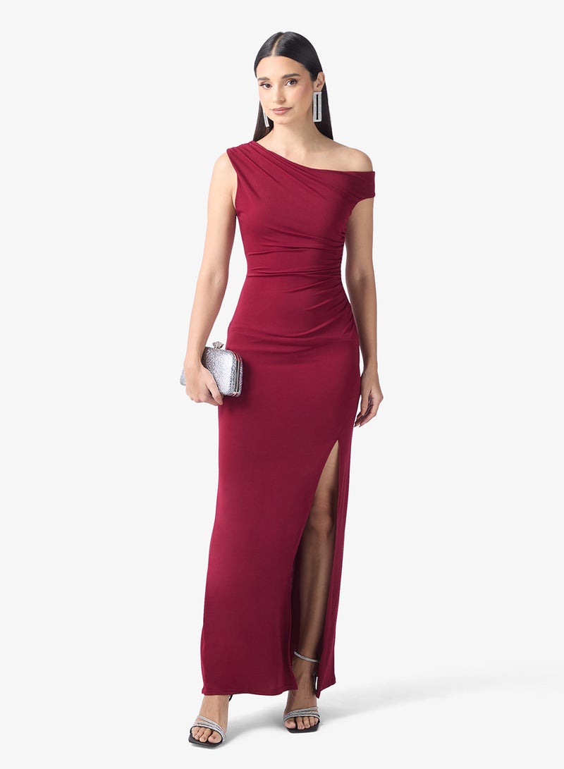 TFNC Slink Side Slit Off Shoulder Maxi Dress - Image 4