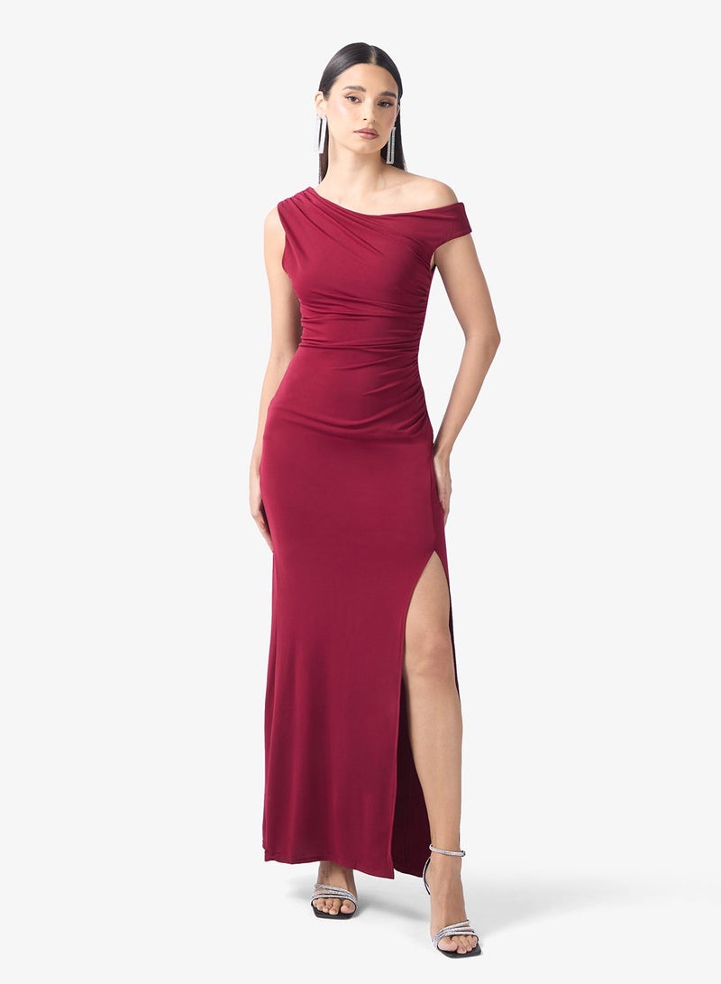 TFNC Slink Side Slit Off Shoulder Maxi Dress - Image 2