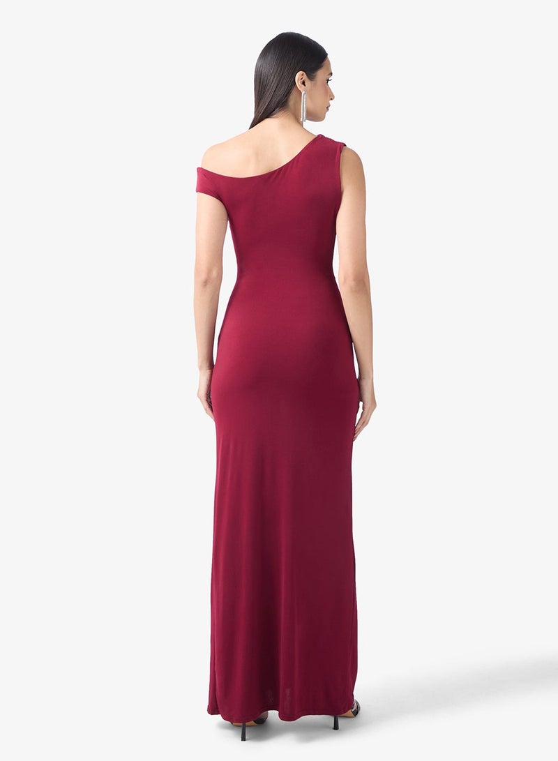 TFNC Slink Side Slit Off Shoulder Maxi Dress - Image 3