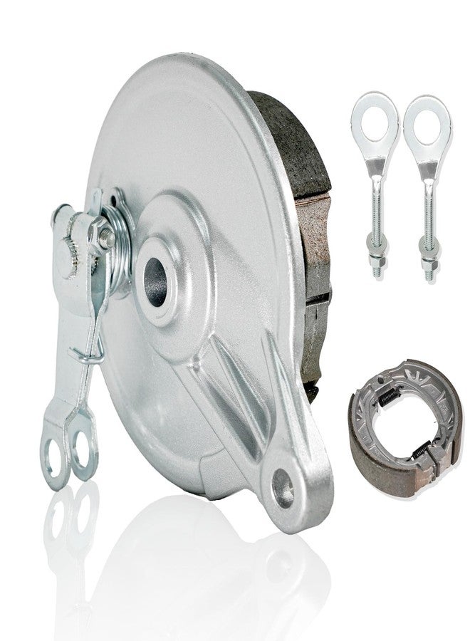 JMCHstore Rear Drum Brake Cover Shoe Kit w/Chain Tensioner for Coleman CT200U BT200X CT200UEX 196cc Hisun 200-3 200-7, Axis M200 Mini bike - Image 1