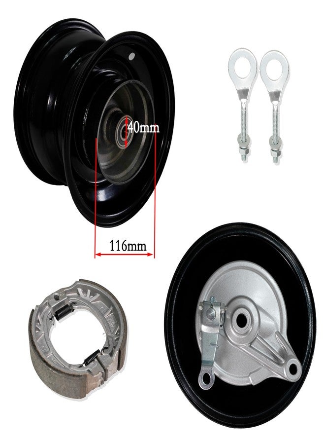 JMCHstore Rear Drum Brake Cover Shoe Kit w/Chain Tensioner for Coleman CT200U BT200X CT200UEX 196cc Hisun 200-3 200-7, Axis M200 Mini bike - Image 4