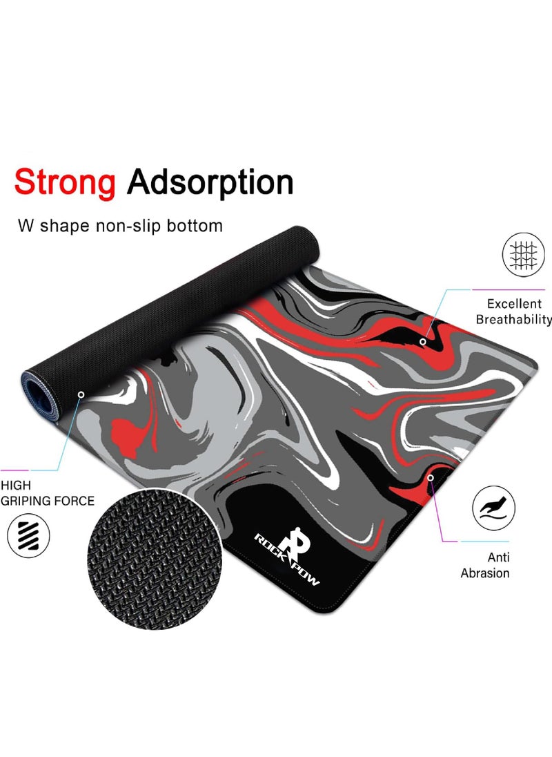Rock Pow - Extend Large Gaming Mouse Pad Anti-Skid Mousepad Large Keyboard Mouse Pad Desk Mat with Stitched Edges 800 * 300 * 3mm - Image 1