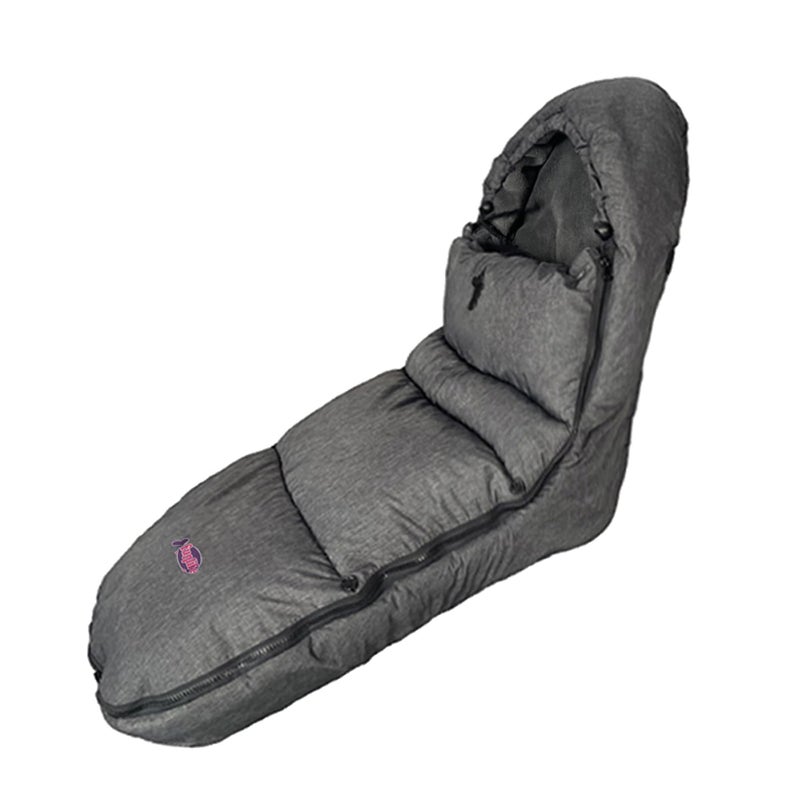 funlife German Designed Ultimate Protection Cozy Warm Waterproof Winter Baby Stroller Bunting Bag,Front Piece Removable,Multi-Function Good for 6-42M,Black - Image 1