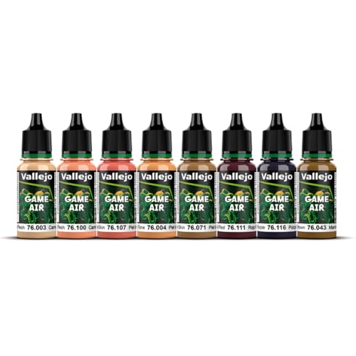 Vallejo - Face Painting Set | Game Air | Fantasy Color Series Miniature Model Kit to Create Realistic Tones and a Professional Approach | 8 Bottles x 18 ml. (0.60 fl.oz) - Image 2