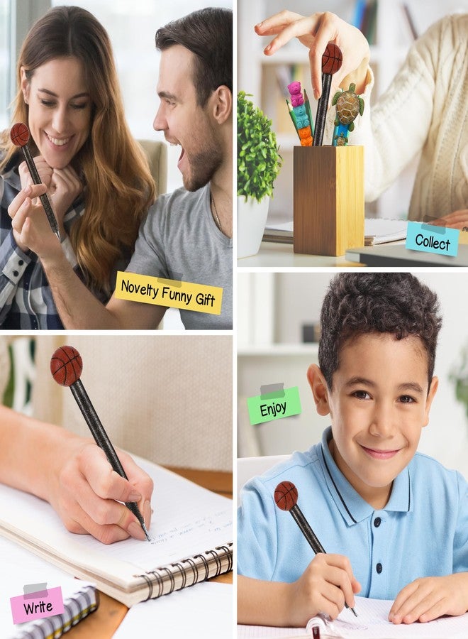 Planet Pens قلم بلانيت بنز المبتكر لكرة السلة - قلم حبر جاف ممتع وفريد من نوعه، مناسب للأطفال والكبار، أداة كتابة رياضية رائعة للمدرسة والمكتب - Image 4