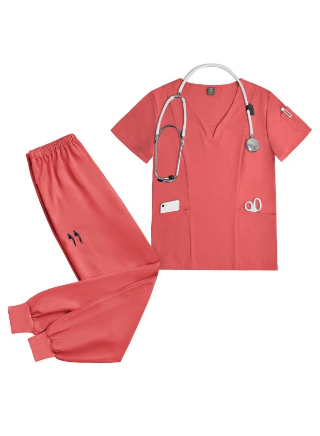 NIBEMINENT High Quality Doctor Nurse Scrub Set Hospital Uniforms Medical Scrubs Nurses Accessories Pet Clinic Work Clothes  Suits - Image 1