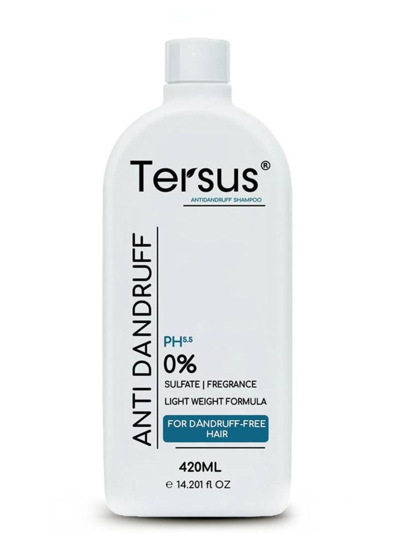 ترسيز شامبو ضد القشرة – خالٍ من السلفات  – يحتوي على بيروكتون أولامين، زنك بيريثيون، ووكريستالات المنثول – 420 مل - Image 1