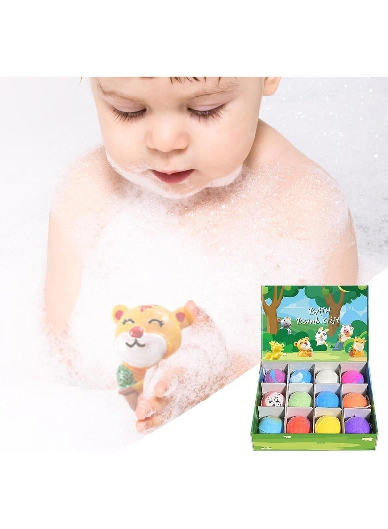 Bath 12 Pieces  Bombs for Kids, Handmade  Bombs with Surprise Toys Inside, Soda Salt Balls, Natural Organic Earth and Sea Bubble s Fizzy Toys to Moisturize Dry Skin for Boys and Girls - Image 5