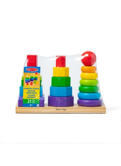 Melissa & Doug Geometric Stacker Toddler Toy Set