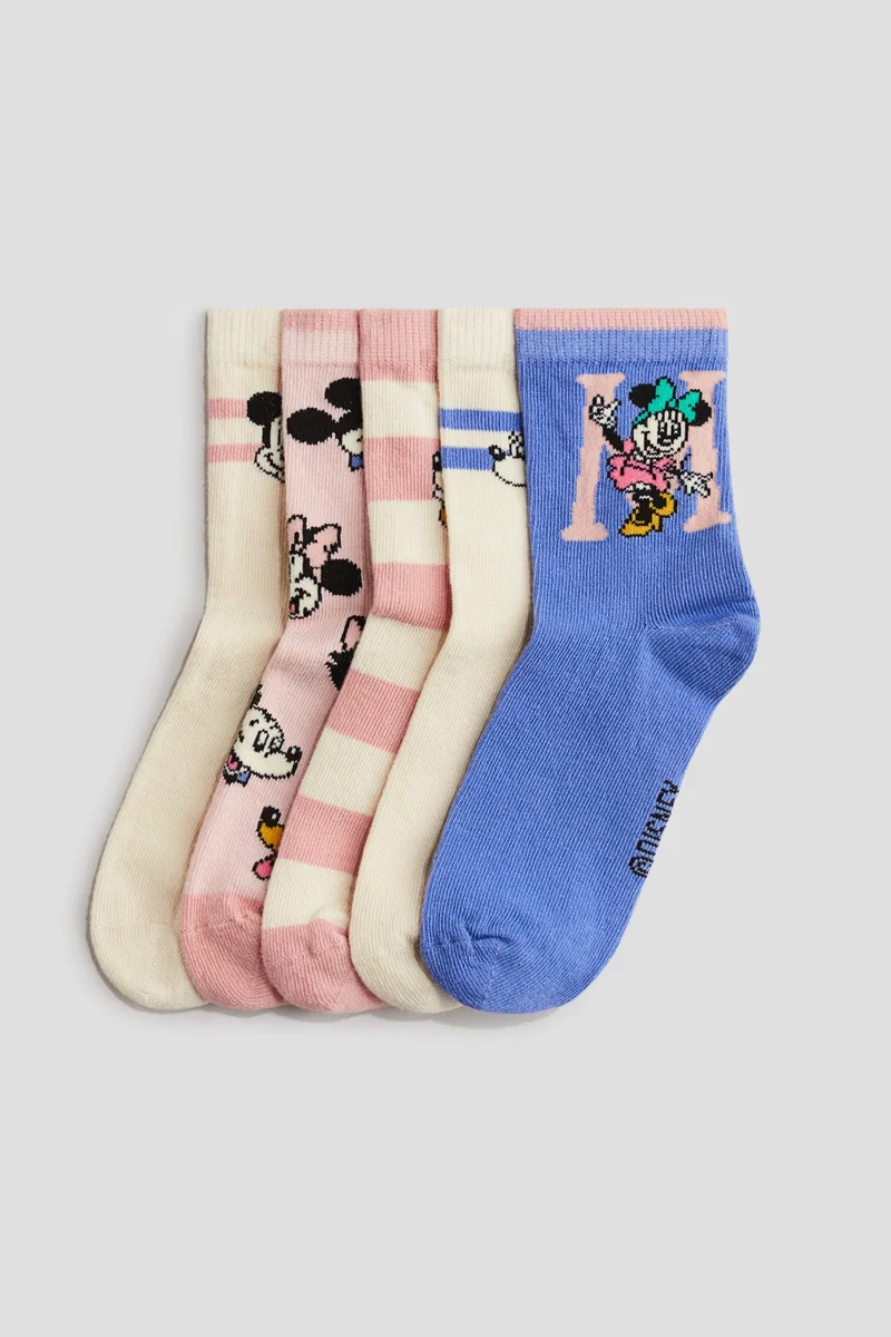 اتش اند ام جوارب بتفاصيل مزخرفة - عبوة من 5 أزواج