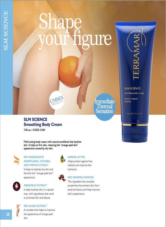 Terramar SLM SCIENCE Smoothing Body Cream - Firms Skin, Reduces Orange-Peel Appearance, Hydrates & Nourishes, Body Sculpting Cream, 7.05 oz - Image 2