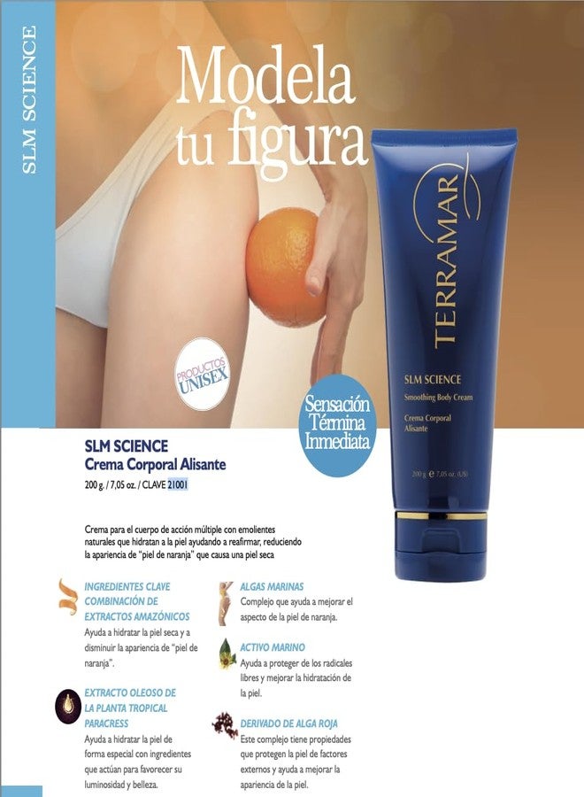 Terramar SLM SCIENCE Smoothing Body Cream - Firms Skin, Reduces Orange-Peel Appearance, Hydrates & Nourishes, Body Sculpting Cream, 7.05 oz - Image 3