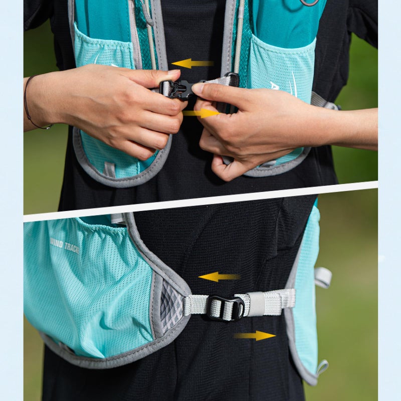 TRIWONDER Running Hydration Vest Water Pack Backpack for Women Men 5L Runner Trail Race Marathon Cycling Jogging Hiking (Light Blue - with 1.5L Water Bladder) - Image 5