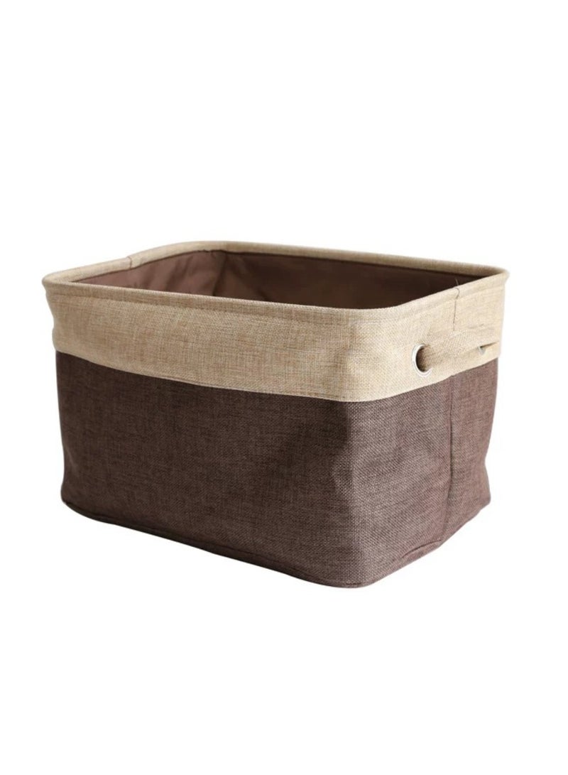 Foldable Storage baskets Underwear Storage Box Brown 37.5x26x22.5cm  - Image 1