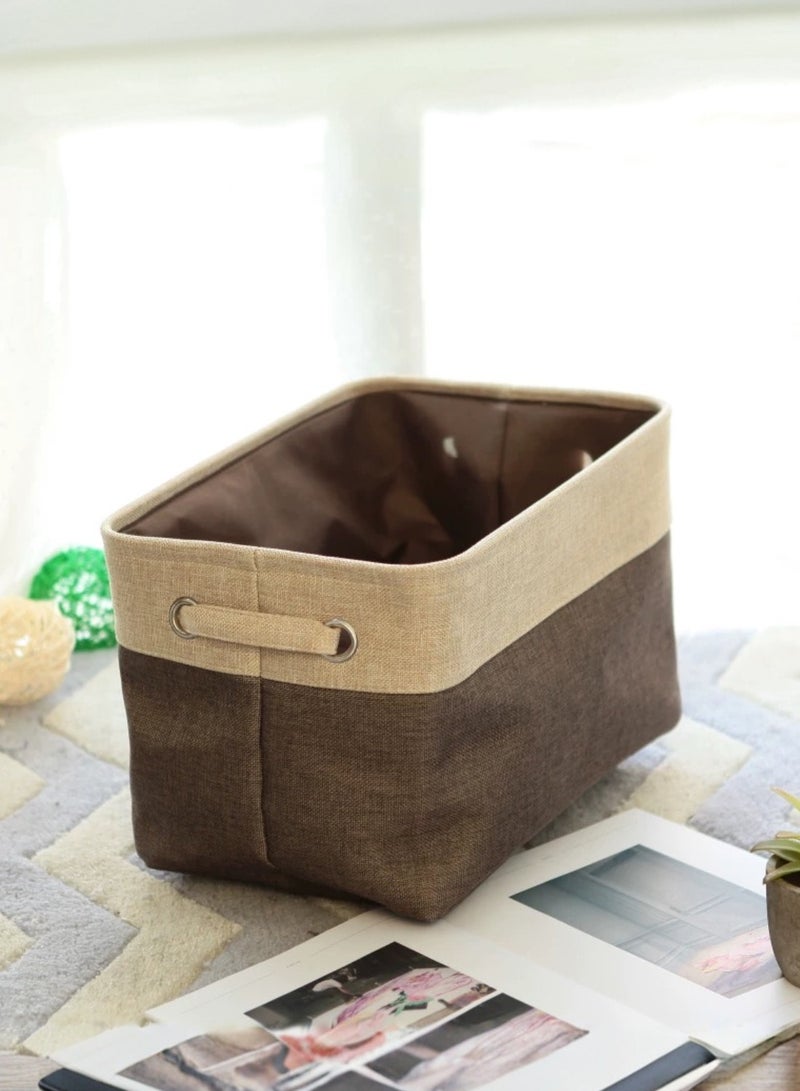 Foldable Storage baskets Underwear Storage Box Brown 37.5x26x22.5cm  - Image 2