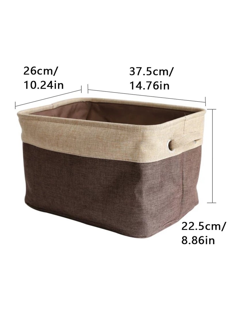 Foldable Storage baskets Underwear Storage Box Brown 37.5x26x22.5cm  - Image 4