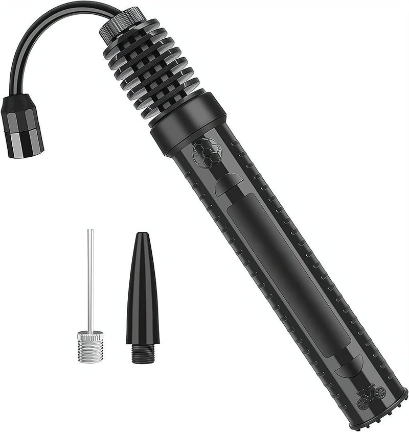 Luckam Portable Air Pump - Inflator for Sports Balls, Inflatables & More with Needle Valve Adapter, Ideal for Football, Basketball, Volleyball, and Swim Toys, Black - Image 1