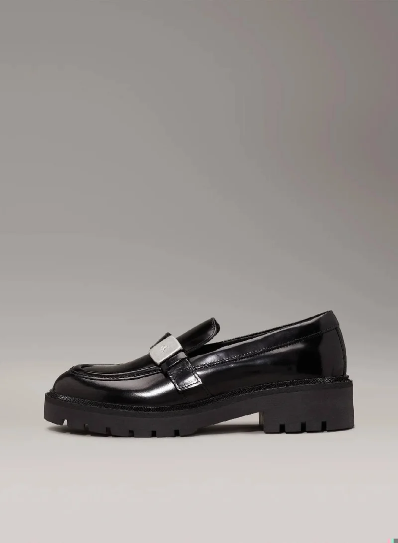 Calvin Klein Jeans Leather Platform Loafers