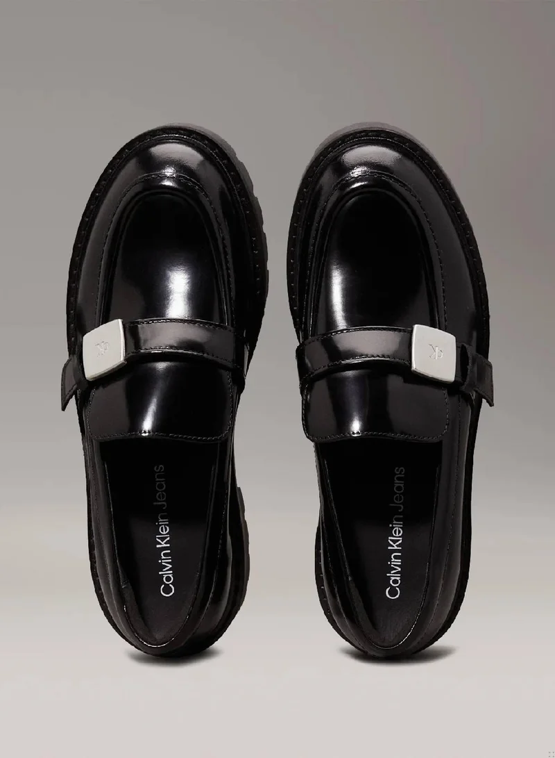 Calvin Klein Jeans Leather Platform Loafers