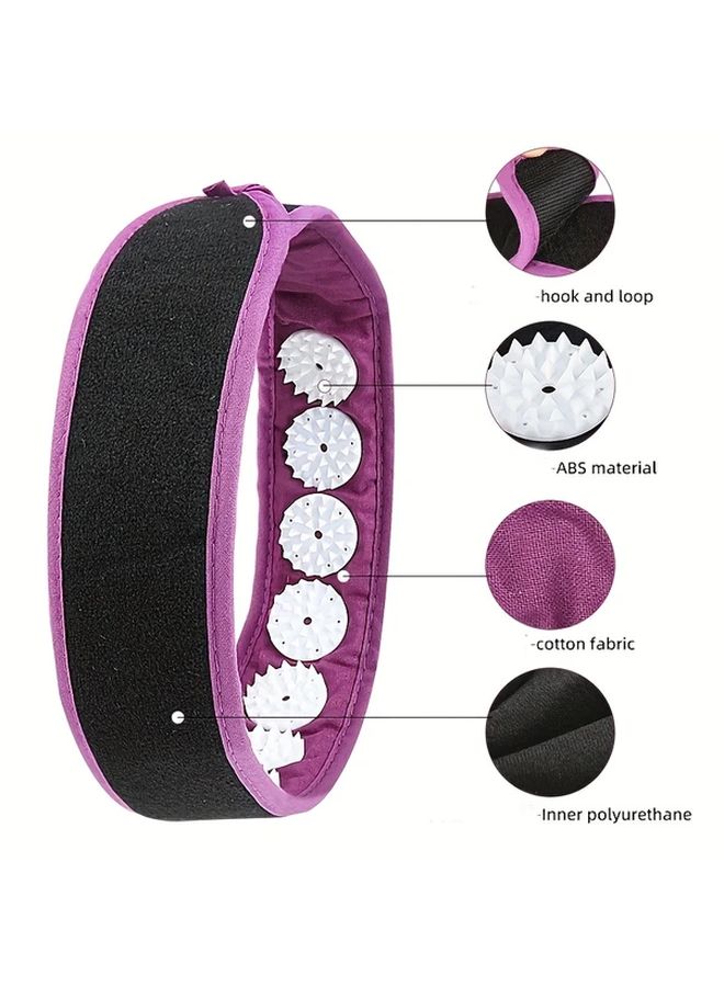 Purple Acupressure Headband With 6 Pads For Face Body Massage Relaxation Improved Circulation - Image 5