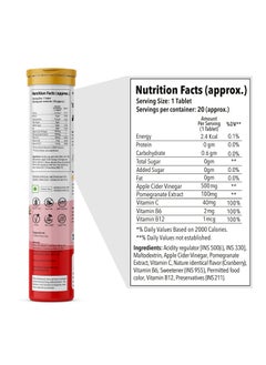 Anisue Apple cider vinegar MIX PACK OF 3, Green Apple, Cranberry, Raspberry Flavour 60 Effervescent Tablets Pack Of 3 - 60 Tablets  - Image 3