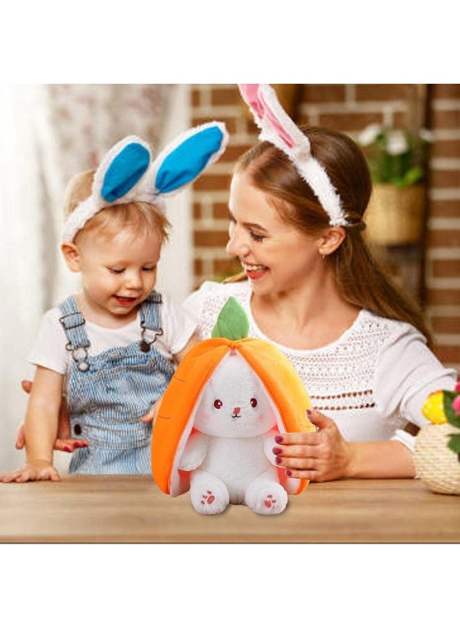 Stuffed Bunny, Hide and Seek Bunnies In Carrot Pouch - Image 2