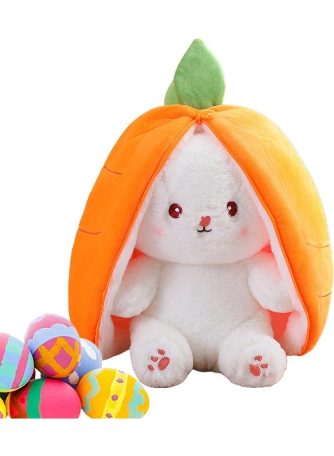 Stuffed Bunny, Hide and Seek Bunnies In Carrot Pouch - Image 1