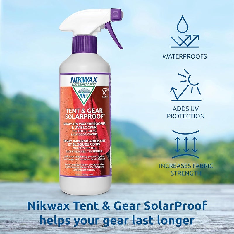 Nikwax Tent & Gear Solarproof - 500ml Spray Waterproofing and UV Protector for Tents, Packs, and Outdoor Covers - Image 5