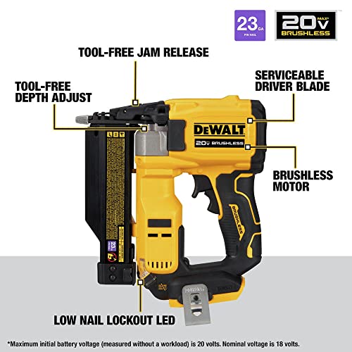 DEWALT PIN NAILER CMPCT 20V 23G - Image 3