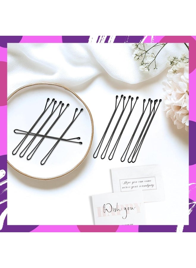 GlamKit 100-Piece Long Hair Bobby Pins with Case Box, Black Jumbo Hair Pins for Buns, 5.5cm Premium Bulk Hairclip for Girls Women Wedding Party, Great for All Hair Types - Image 4