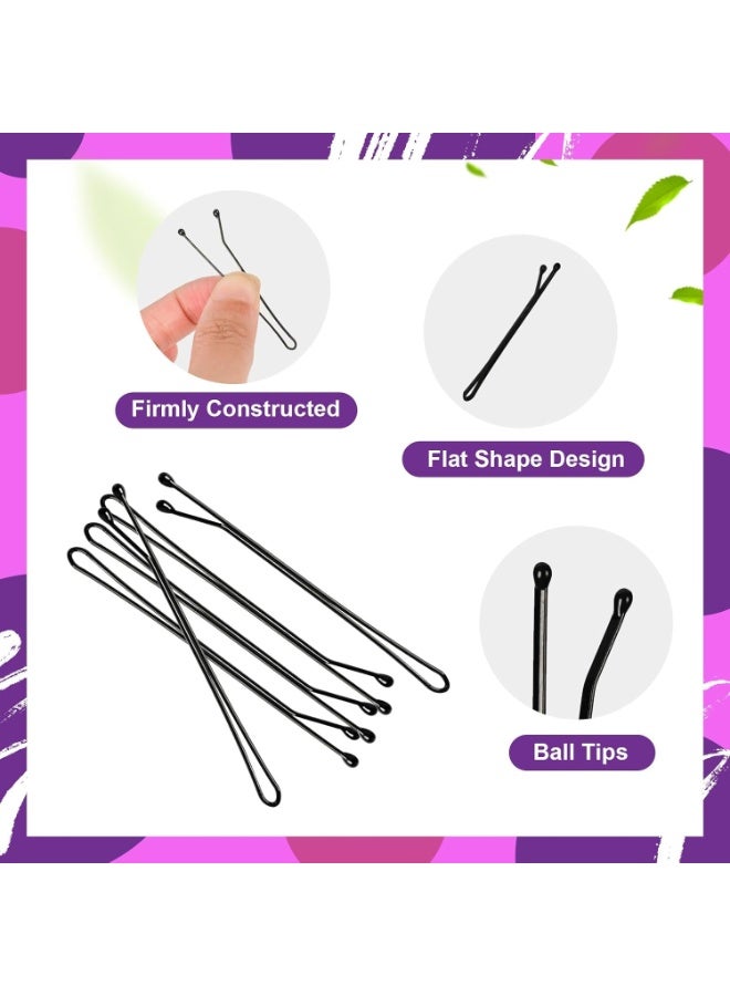 GlamKit 100-Piece Long Hair Bobby Pins with Case Box, Black Jumbo Hair Pins for Buns, 5.5cm Premium Bulk Hairclip for Girls Women Wedding Party, Great for All Hair Types - Image 3