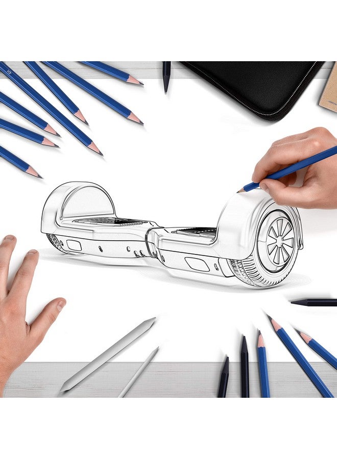 ABOUT SPACE Sketching Kit - 38 Pcs Professional Sketch & Drawing Tool Kit with Zipper Case-Includes Graphite&Charcoal Pencils,Graphite&Charcoal Sticks,Eraser,Sketch Book & Other Tools for Artists,Wood - Image 4